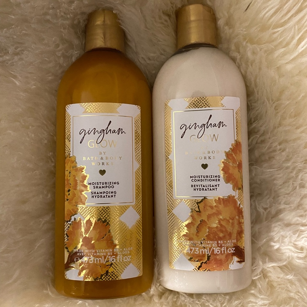 Bath & body works Gingham Glow Moisturizing Shampoo and Conditioner Set